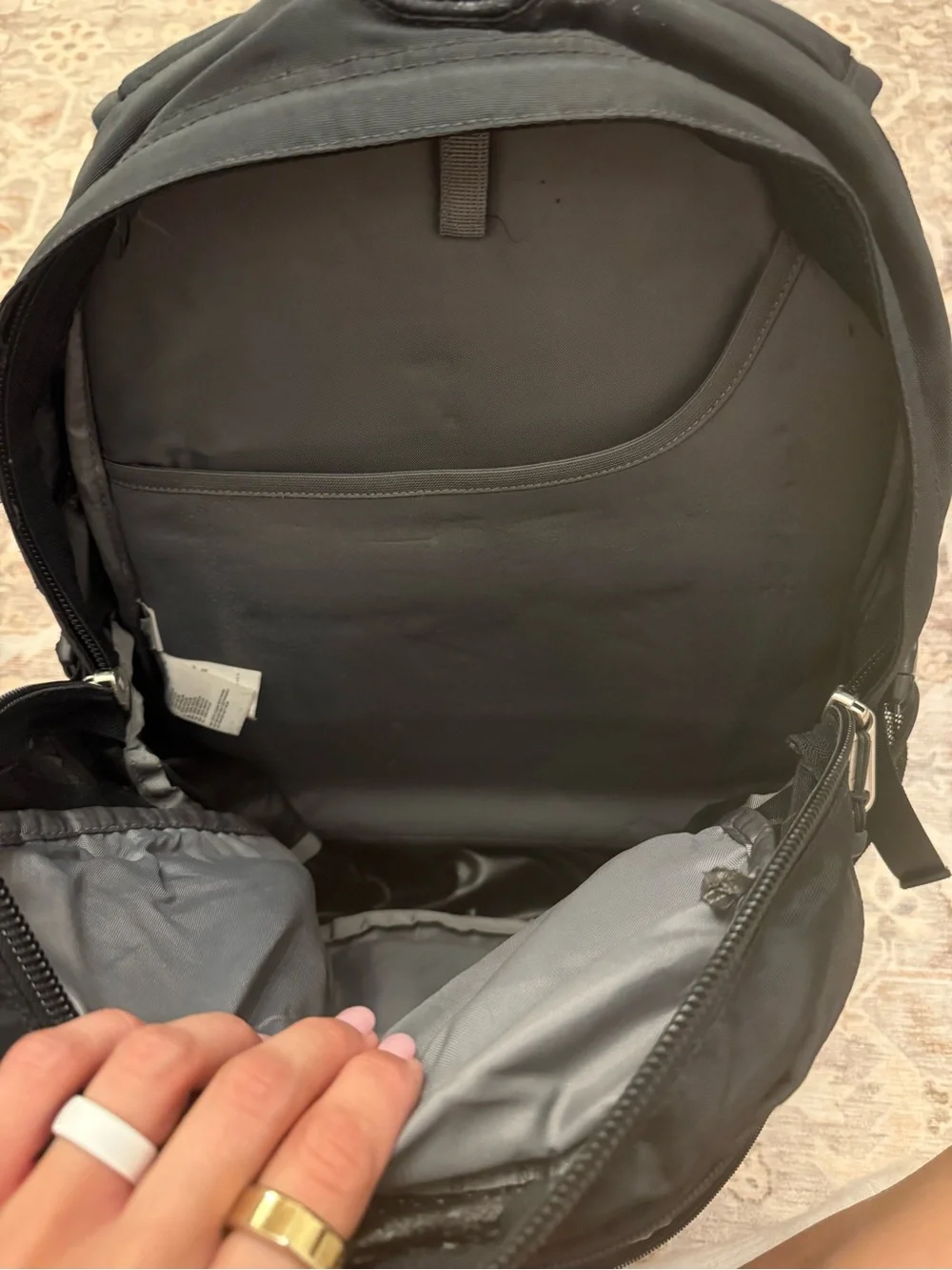 The North Face Black Backpack with Front Mesh Panels